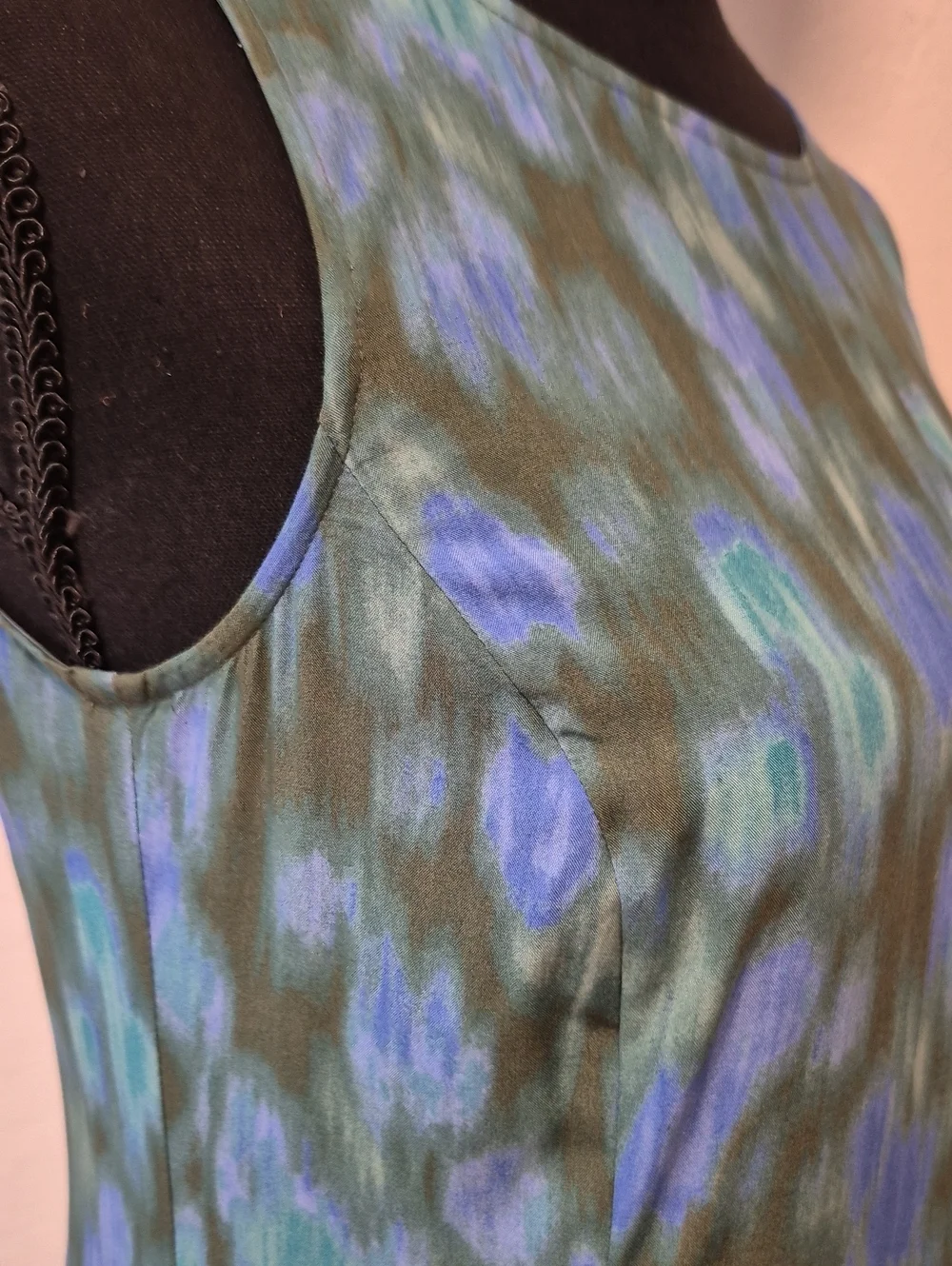 NWOT J. Jill Water Color Green Blue Midi Dress Sz 4P